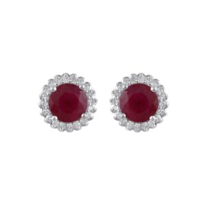 Ruby & Diamond Earrings